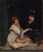 Raimundo de Madrazo y  Garreta Women at a Window (nn02) oil painting on canvas